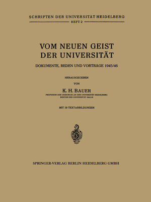 cover image of Vom Neuen Geist der Universität